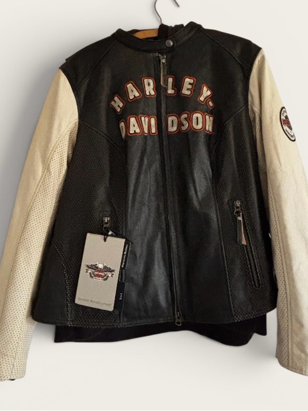 Harley Davidson 3 in 1 Leather Jacket 1W 1X New With Tags